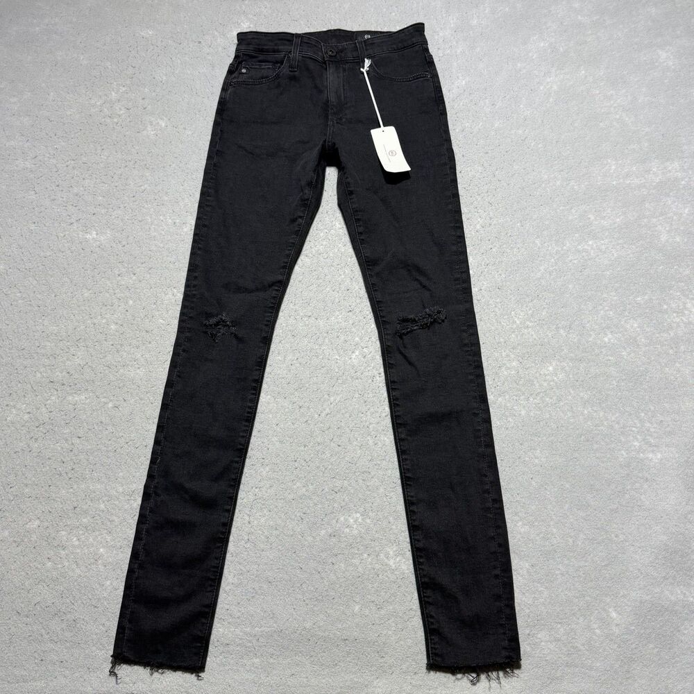 AG Adriano Goldschmied Jeans Women’s 24 Black Farrah High-Rise Skinny Jeans